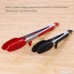 2 Pack Kitchen Tongs Set SIKIWIND 9’’ & 12’’ Stainless Steel Silicone Locking Tongs with Built-in Stand Design for Cooking Salad BBQ Serving(Black&Red) - B0781CMSF3